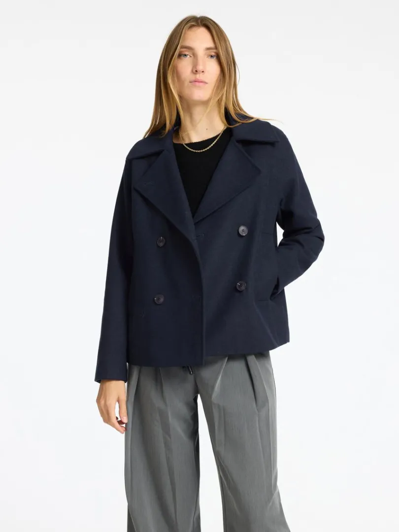 dobbeltradet_kort_jakke_0.webp Overtøj>SELECTED DOBBELTRADET KORT JAKKE Blue