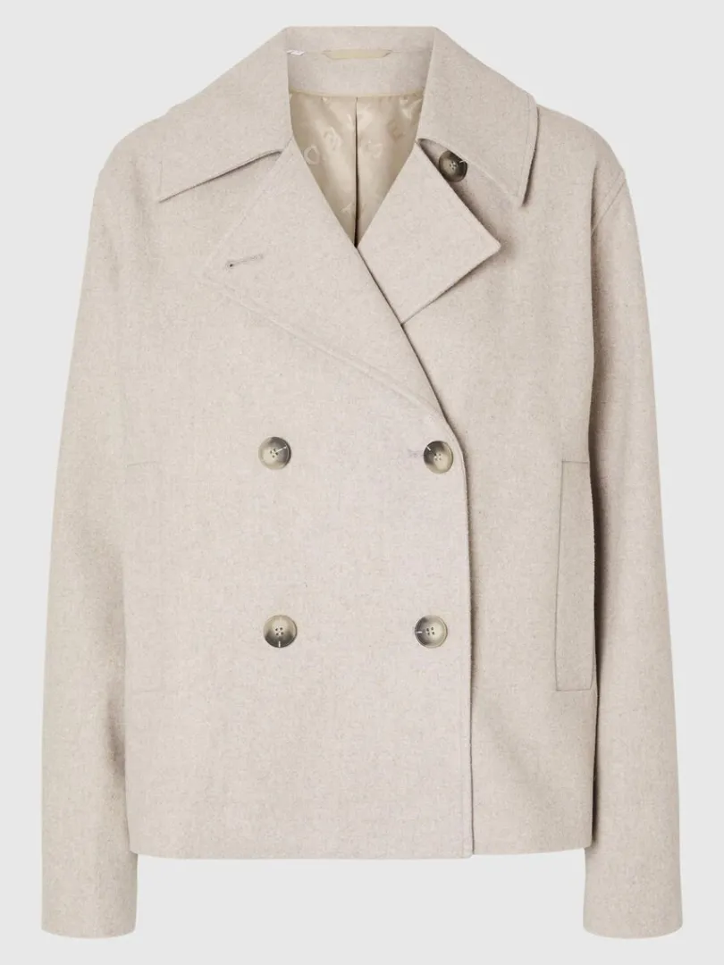 dobbeltradet_kort_jakke_5-2.webp Overtøj>SELECTED DOBBELTRADET KORT JAKKE Beige