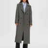 Overtøj>SELECTED DOBBELTRADET SILDEBEN FRAKKE Grey