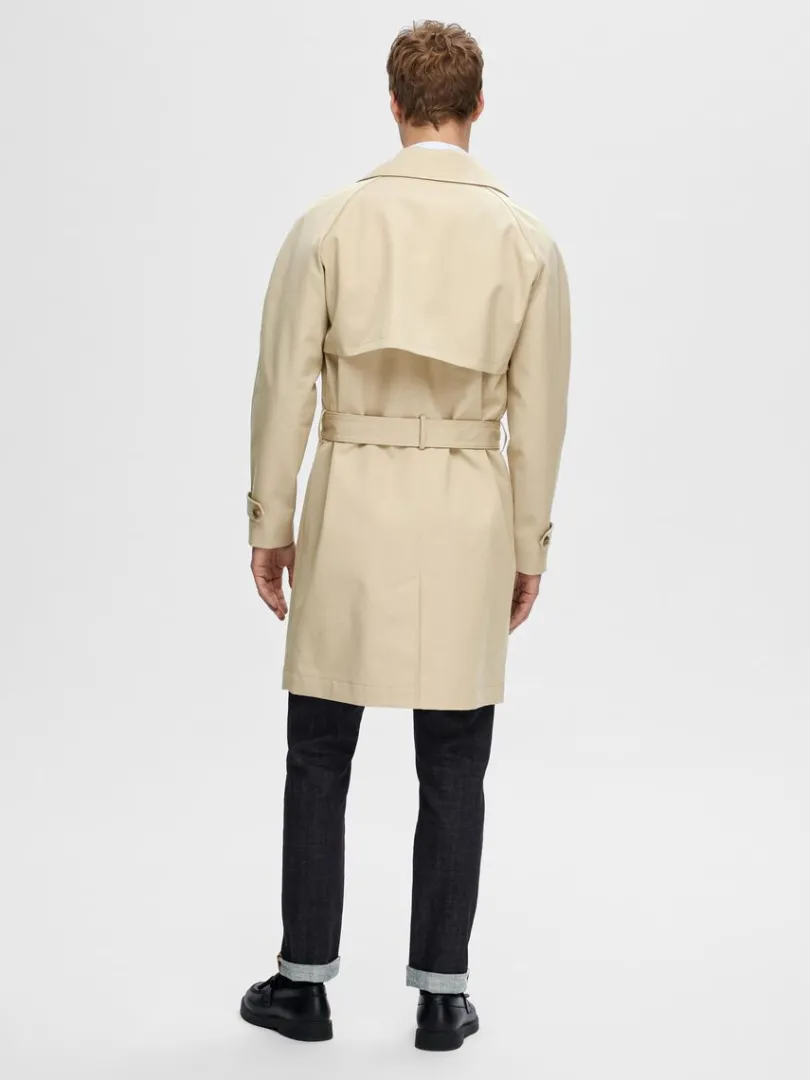 dobbeltradet_trenchcoat_1-3.webp Overtøj>SELECTED DOBBELTRADET TRENCHCOAT Beige