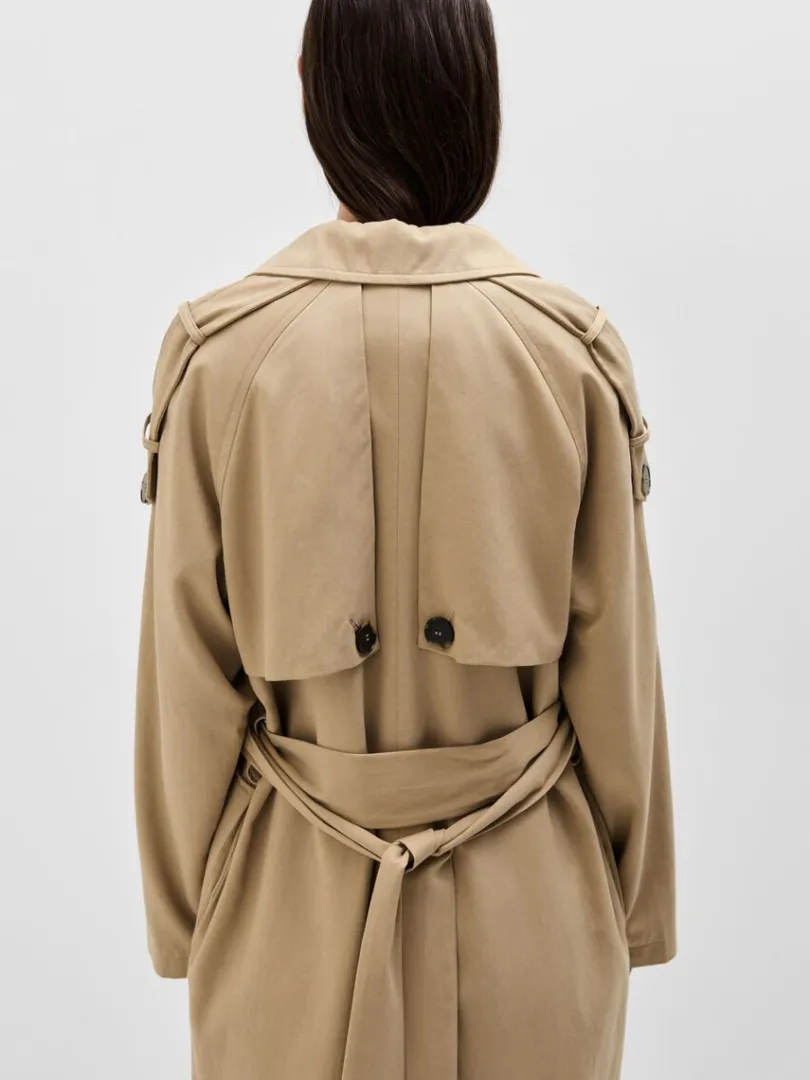 dobbeltradet_trenchcoat_2-1.webp Overtøj>SELECTED DOBBELTRADET TRENCHCOAT Brown