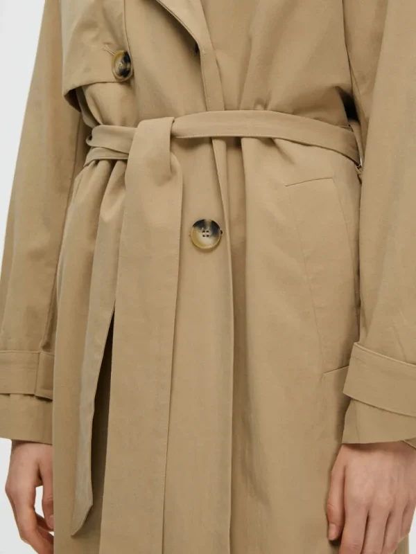 Overtøj>SELECTED DOBBELTRADET TRENCHCOAT Brown