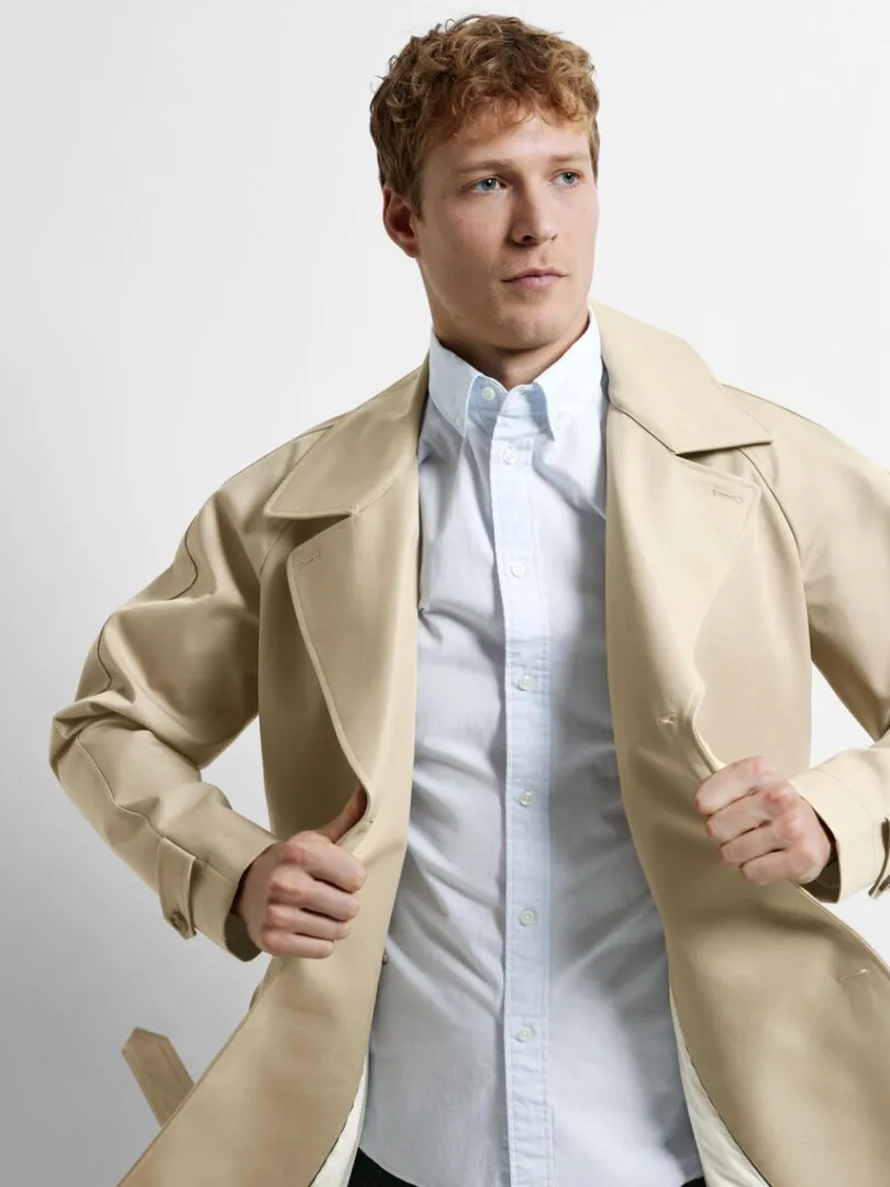 dobbeltradet_trenchcoat_3-3.webp Overtøj>SELECTED DOBBELTRADET TRENCHCOAT Beige