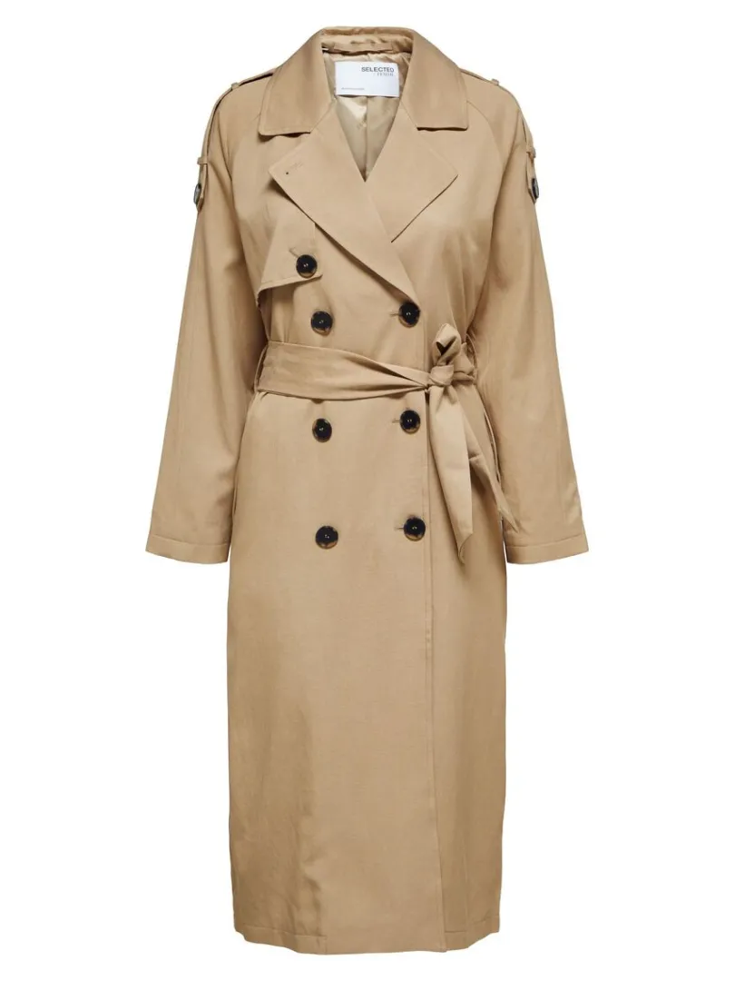 dobbeltradet_trenchcoat_5-1.webp Overtøj>SELECTED DOBBELTRADET TRENCHCOAT Brown