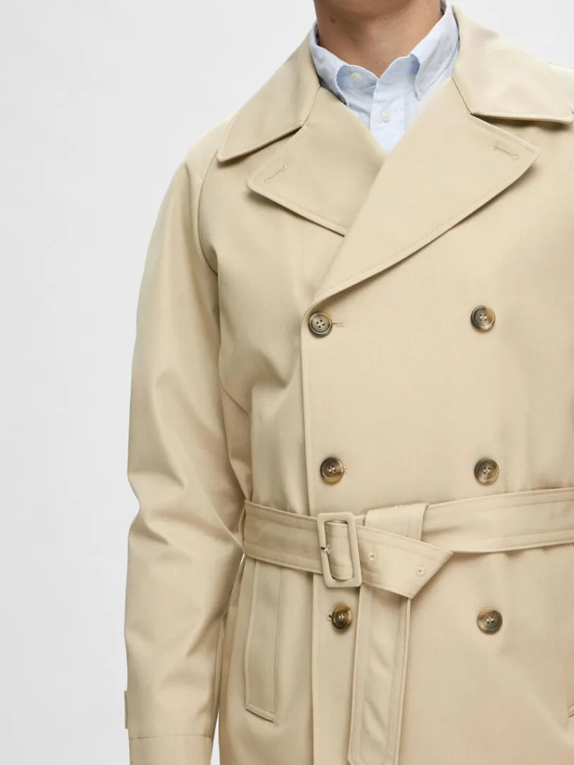 dobbeltradet_trenchcoat_5-3.webp Overtøj>SELECTED DOBBELTRADET TRENCHCOAT Beige