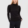 Toppe Og Bluser>SELECTED DRAPERET TOP Black