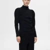 Toppe Og Bluser>SELECTED DRAPERET TOP Blue