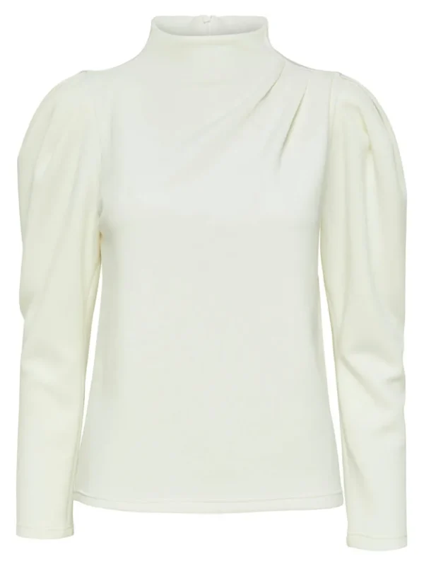 Toppe Og Bluser>SELECTED DRAPERET TOP White
