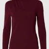 Toppe Og Bluser>SELECTED DRAPERET TOP MED LANGE ÆRMER Purple