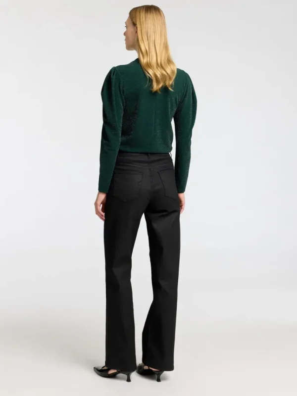Toppe Og Bluser>SELECTED DRAPERET TOP MED LANGE ÆRMER Green