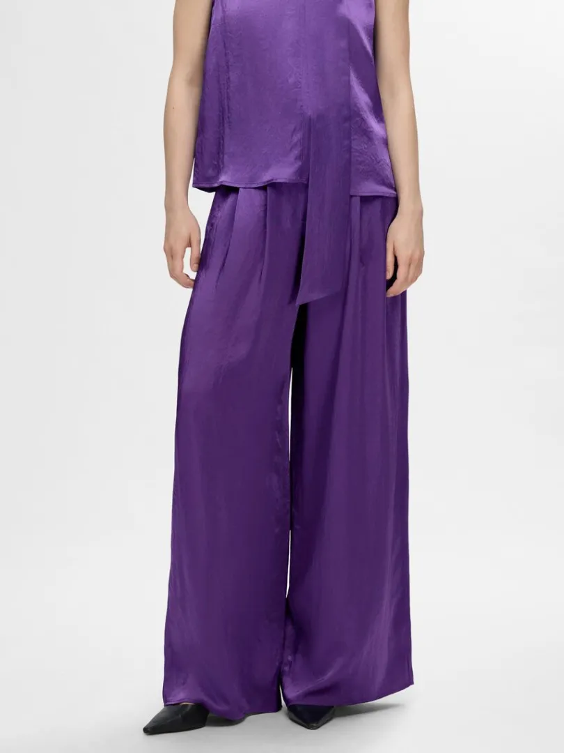 ekstra_brede_satinbukser_0.webp Bukser>SELECTED EKSTRA BREDE SATINBUKSER Purple