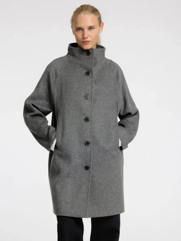 Overtøj>SELECTED ELEGANT FRAKKE Grey