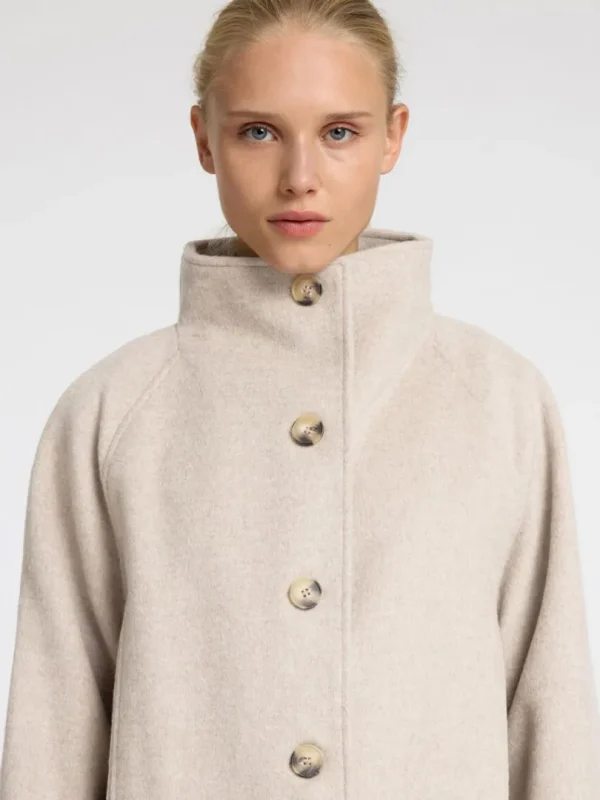 Overtøj>SELECTED ELEGANT FRAKKE Beige