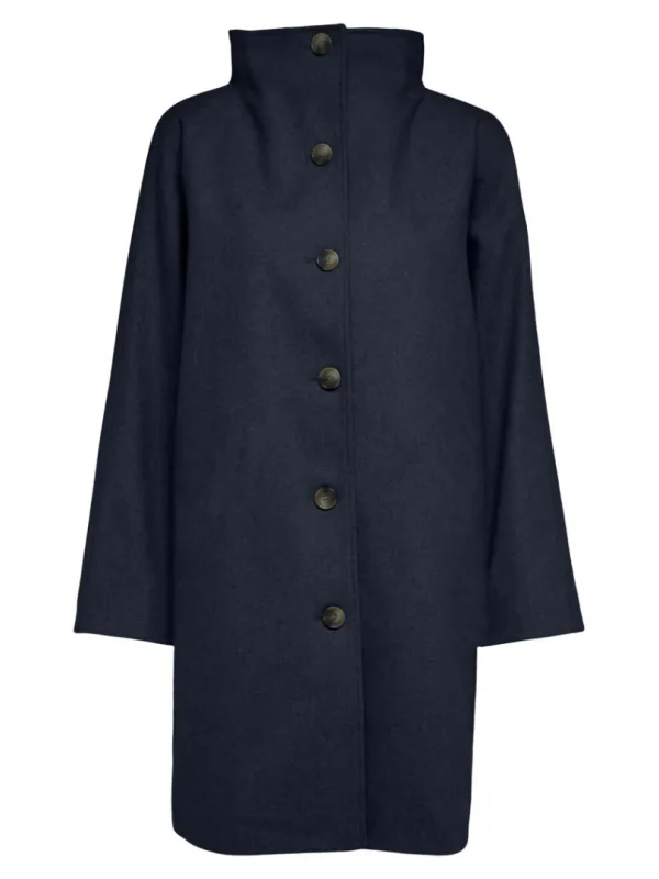 Overtøj>SELECTED ELEGANT FRAKKE Blue