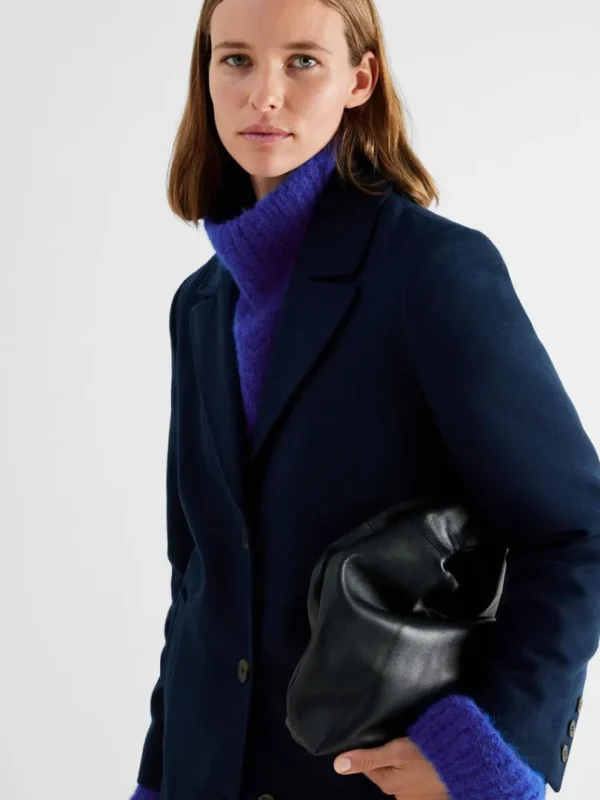 Overtøj>SELECTED ENKELTRADET FRAKKE Blue