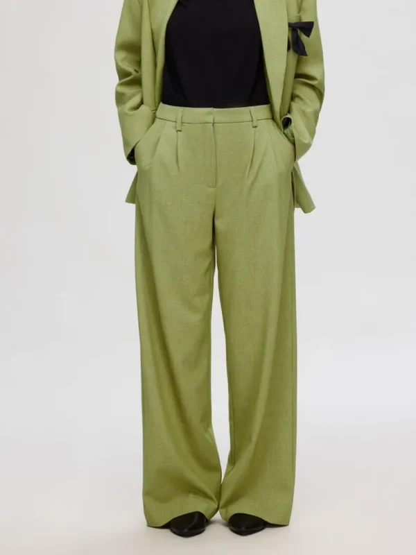 Bukser>SELECTED EXTRA WIDE LEG HABITBUKSER Green
