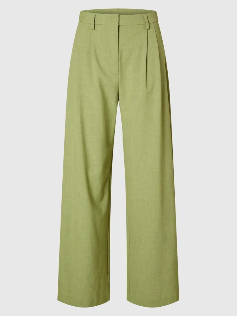 extra_wide_leg_habitbukse_5.webp Bukser>SELECTED EXTRA WIDE LEG HABITBUKSER Green