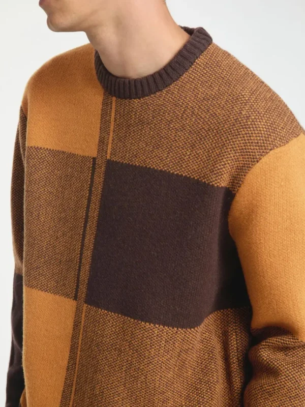 Strik>SELECTED FARVEBLOK SWEATER MED RUND HALS Coloured