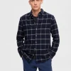 Skjorter>SELECTED FLANNEL OVERSHIRT Blue