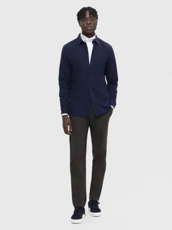 Skjorter>SELECTED FLANNEL OVERSHIRT Blue