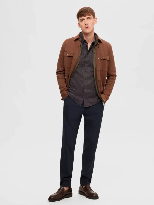 Skjorter>SELECTED FLANNEL OVERSHIRT Grey