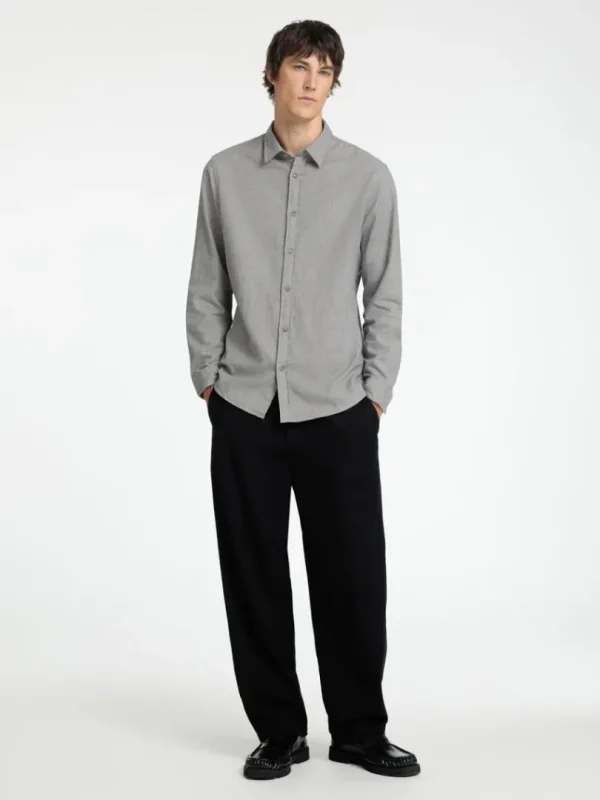Skjorter>SELECTED FLANNEL OVERSHIRT Grey