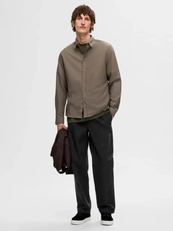 Skjorter>SELECTED FLANNEL OVERSHIRT Brown