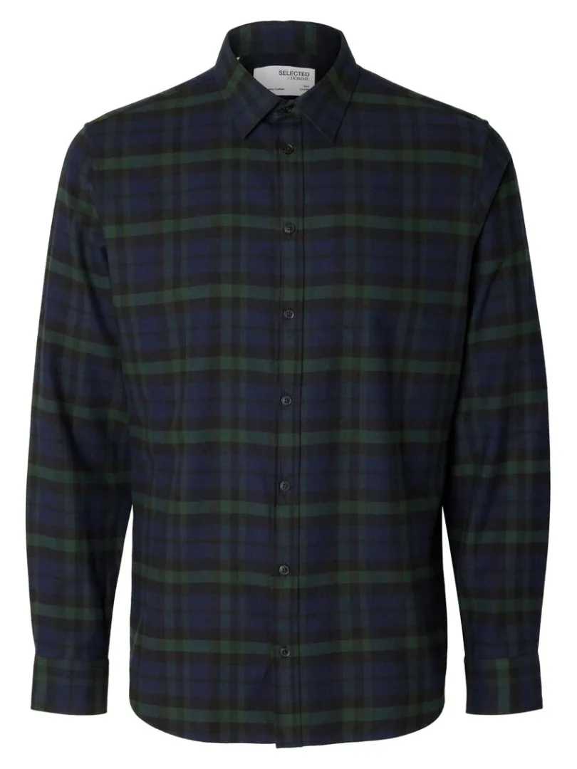 flannel_overshirt_3-10.webp Skjorter>SELECTED FLANNEL OVERSHIRT Blue