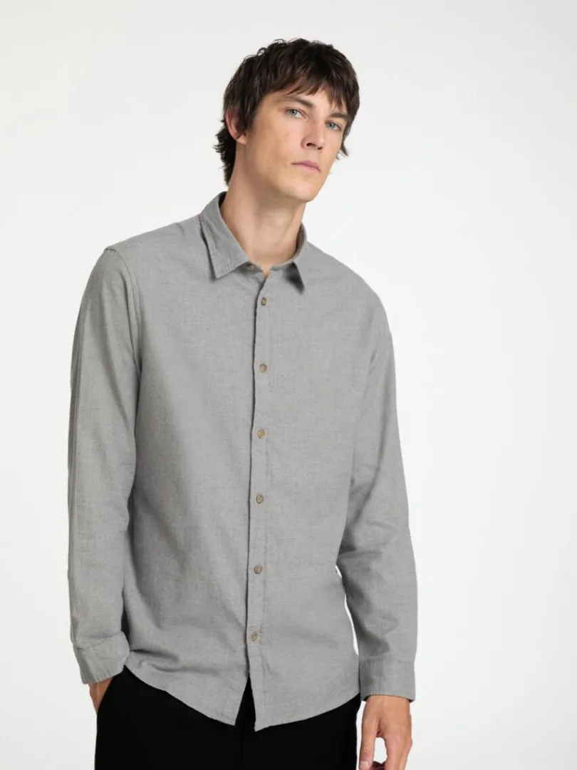 flannel_overshirt_3-5.webp Skjorter>SELECTED FLANNEL OVERSHIRT Grey