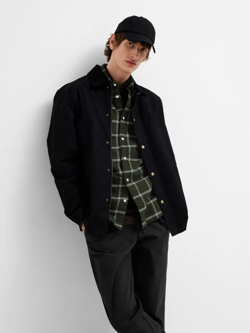 flannel_overshirt_3-9.webp Skjorter>SELECTED FLANNEL OVERSHIRT Green