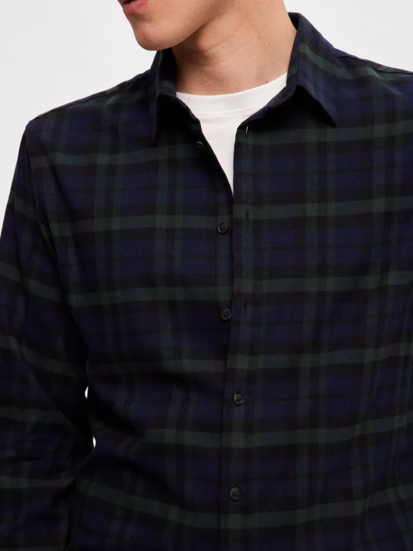 flannel_overshirt_4-10.webp Skjorter>SELECTED FLANNEL OVERSHIRT Blue