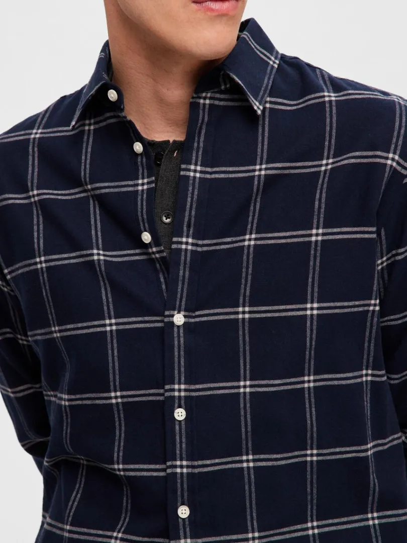 flannel_overshirt_4-3.webp Skjorter>SELECTED FLANNEL OVERSHIRT Blue