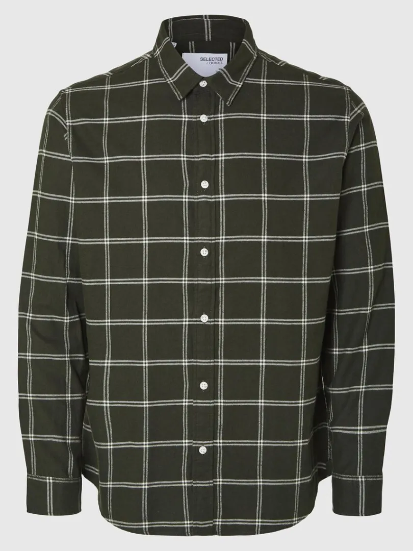 flannel_overshirt_4-9.webp Skjorter>SELECTED FLANNEL OVERSHIRT Green
