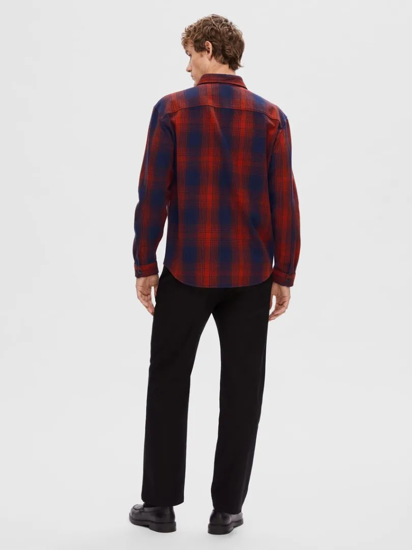 flannel_overshirt_5-12.webp Overtøj | Skjorter>SELECTED FLANNEL OVERSHIRT Coloured