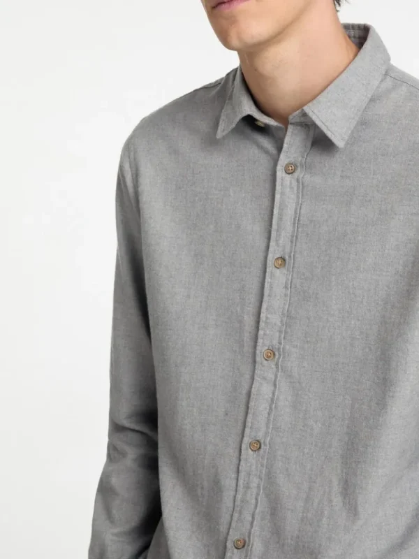 Skjorter>SELECTED FLANNEL OVERSHIRT Grey