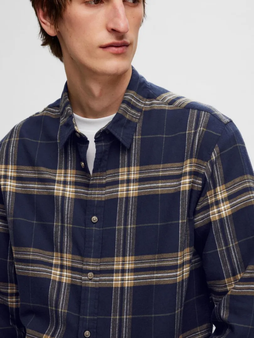 flannel_overshirt_5-5.webp Skjorter>SELECTED FLANNEL OVERSHIRT Blue