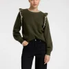 Strik>SELECTED FLÆSET PULLOVER Green