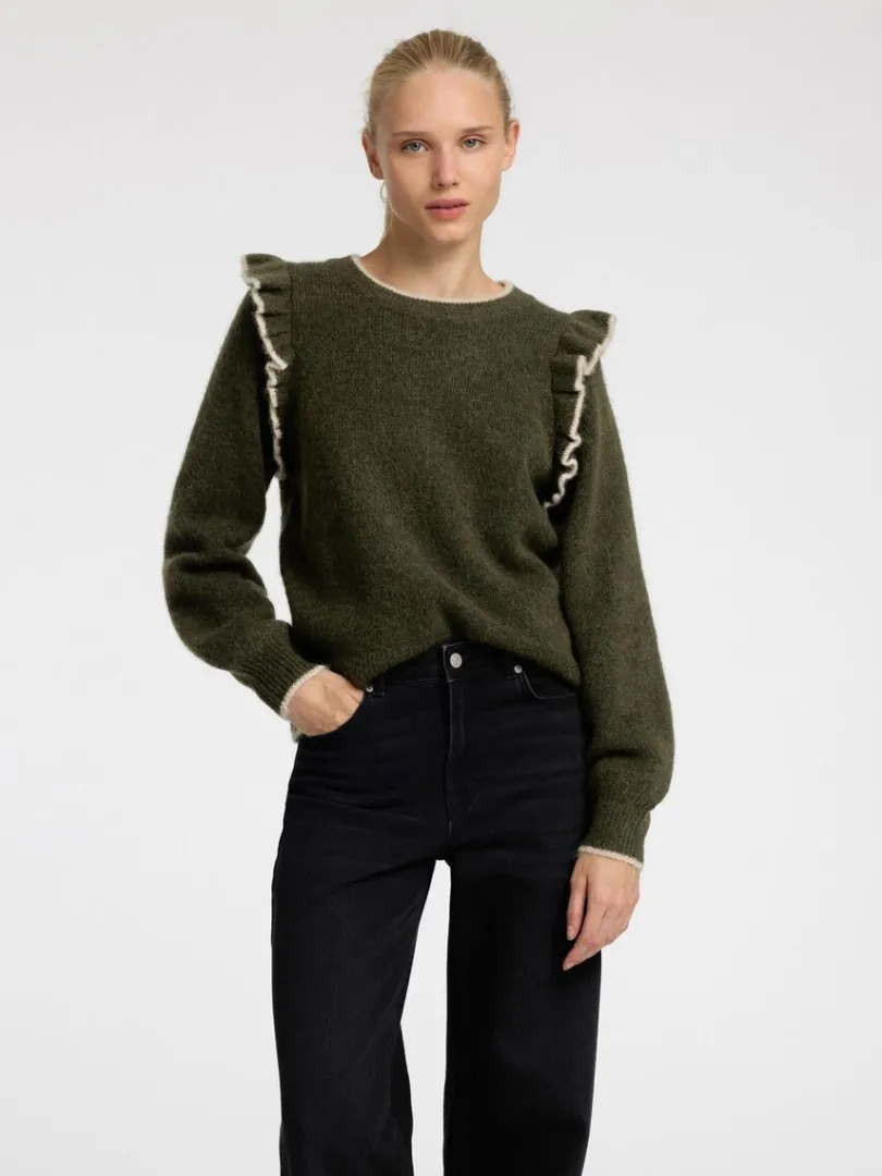flset_pullover_0-2.webp Strik>SELECTED FLÆSET PULLOVER Green