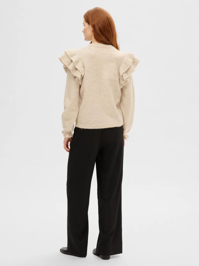 flset_pullover_4-3.webp Strik>SELECTED FLÆSET PULLOVER Beige