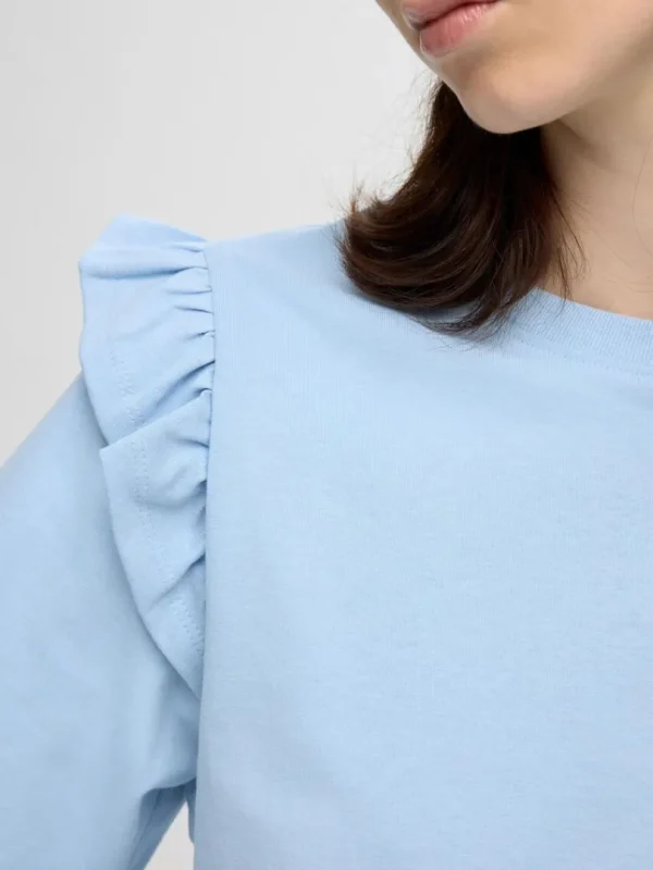 T-shirts>SELECTED FLÆSET T-SHIRT Blue