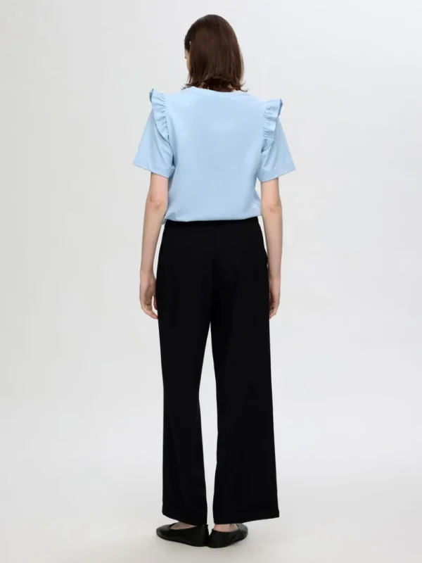 T-shirts>SELECTED FLÆSET T-SHIRT Blue