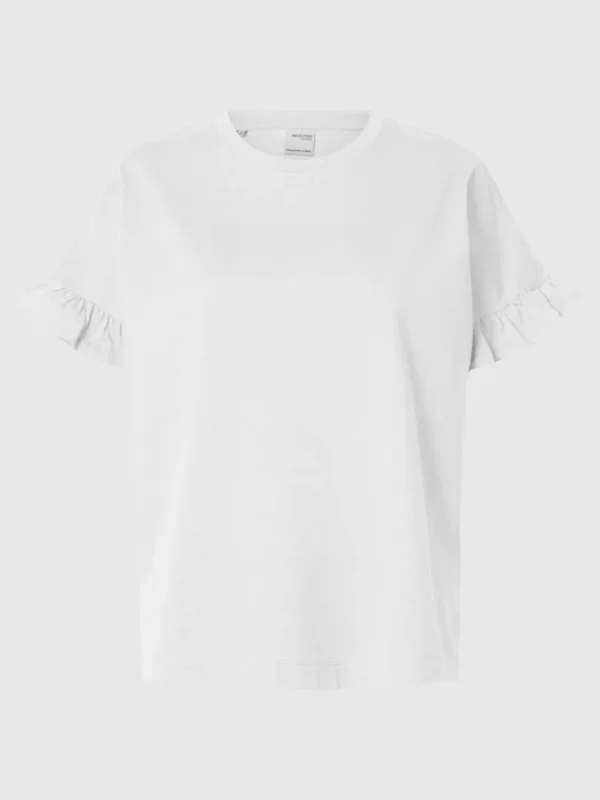 T-shirts>SELECTED FLÆSET T-SHIRT White
