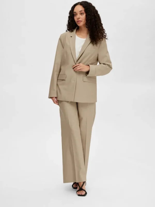 Jakkesæt & Blazers>SELECTED FORMEL BLAZER Beige