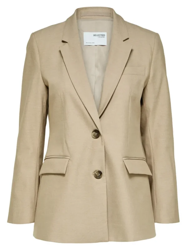Jakkesæt & Blazers>SELECTED FORMEL BLAZER Beige