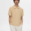 Poloer>SELECTED FROTTÉ POLO Beige