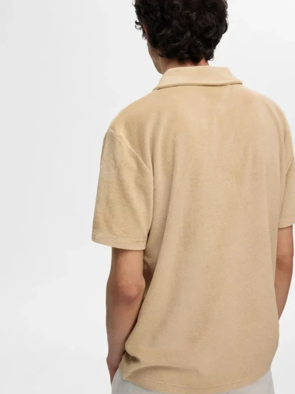 Poloer>SELECTED FROTTÉ POLO Beige