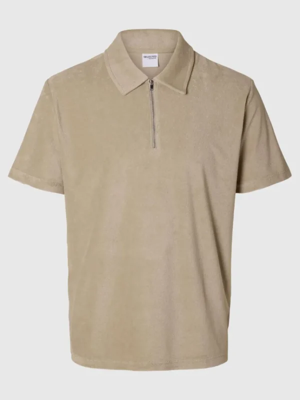 Poloer>SELECTED FROTTÉ POLO Beige