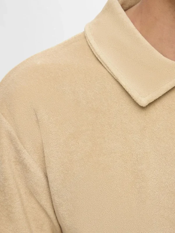 Poloer>SELECTED FROTTÉ POLO Beige