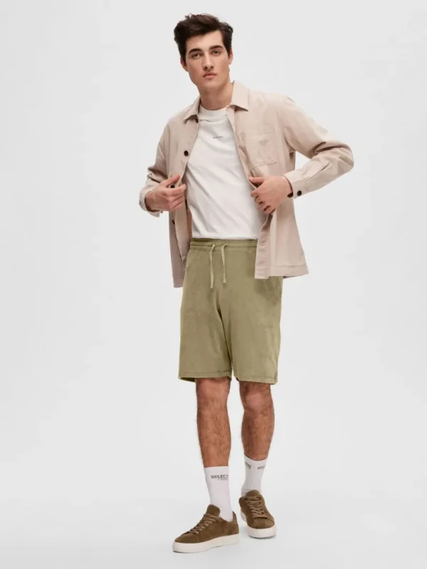 Shorts>SELECTED FROTTÉ SHORTS Green