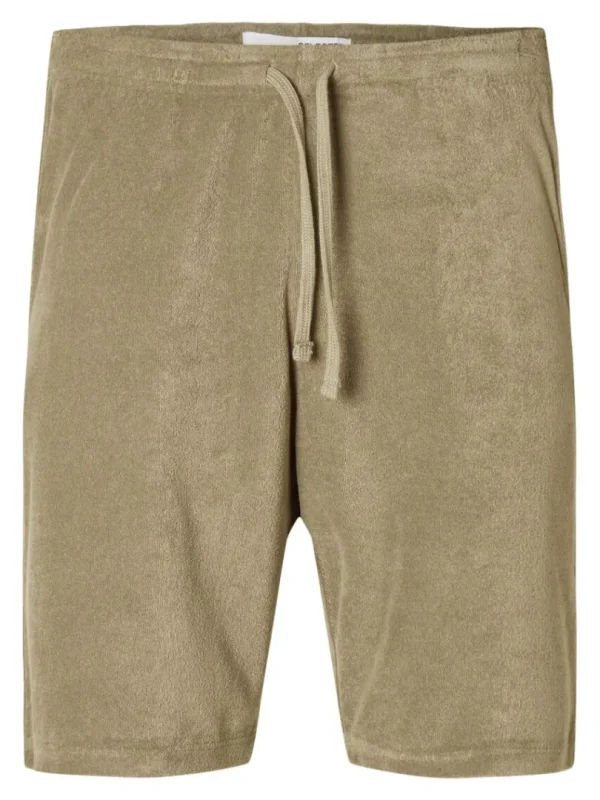 Shorts>SELECTED FROTTÉ SHORTS Green